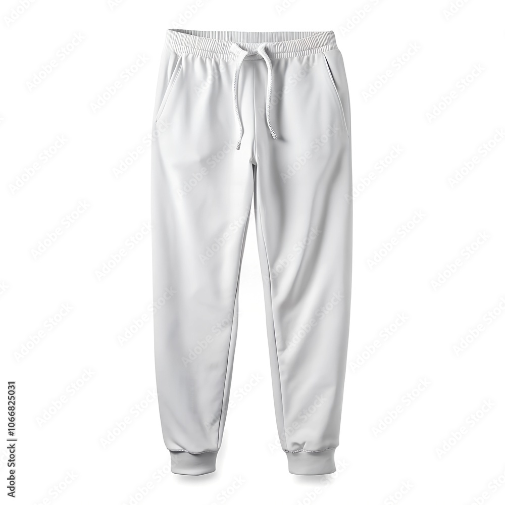 white casual sweatpants jogger isolated on white white casual sweatpants jogger isolated on white