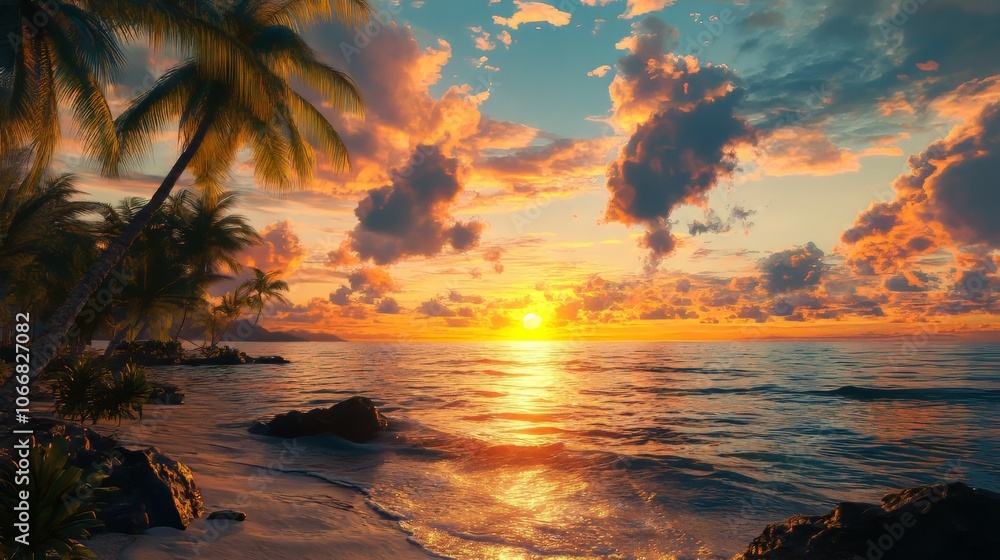 A tropical sunset over the ocean, hypermaximalist, advertising photography, hyper realistic, fine detail, A tropical sunset over the ocean, hypermaximalist, advertising photography, hyper realistic, fine detail,