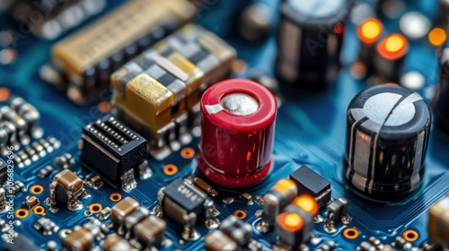 Close-up of an LED circuit board, symbolizing modern technology and electronic components