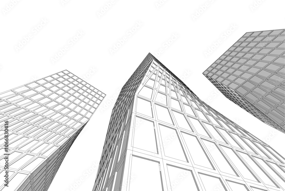 Fototapeta premium Architecture building. Design background vector illustration