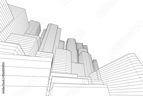 Architecture building. Design background vector illustration