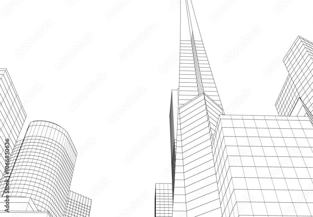 Fototapeta premium Architecture building. Design background vector illustration