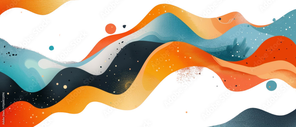 Colorful Fluid Waves: An Abstract Design Colorful Fluid Waves: An Abstract Design