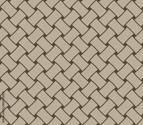 Vector seamless weave resembles the texture of rattan pattern.