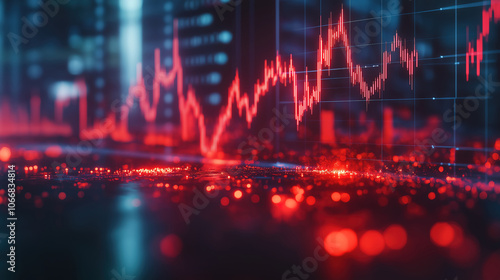 Wallpaper Mural Exploring recession trends through a 4K animated background of a falling stock market arrow graph Torontodigital.ca