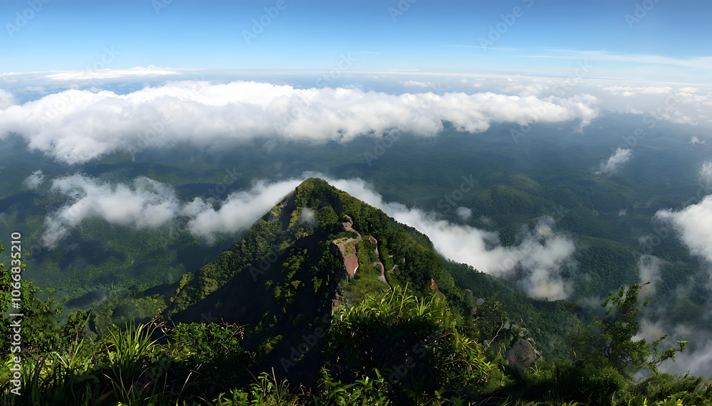 Fototapeta premium Panoramic Views from Pico Basile Summit