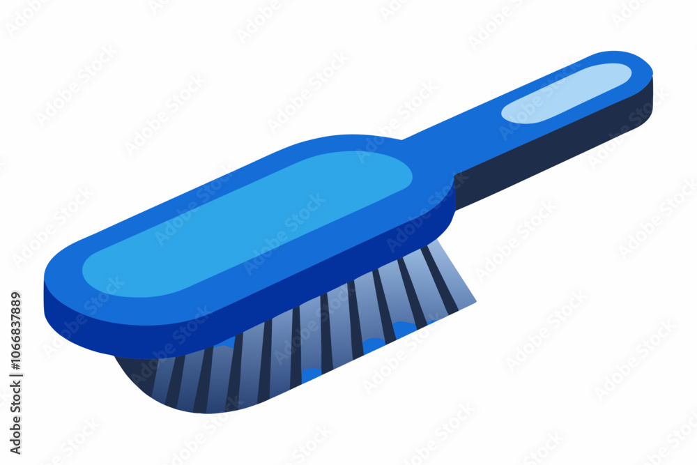 Blue clothes brush, isolated on white background Blue clothes brush, isolated on white background