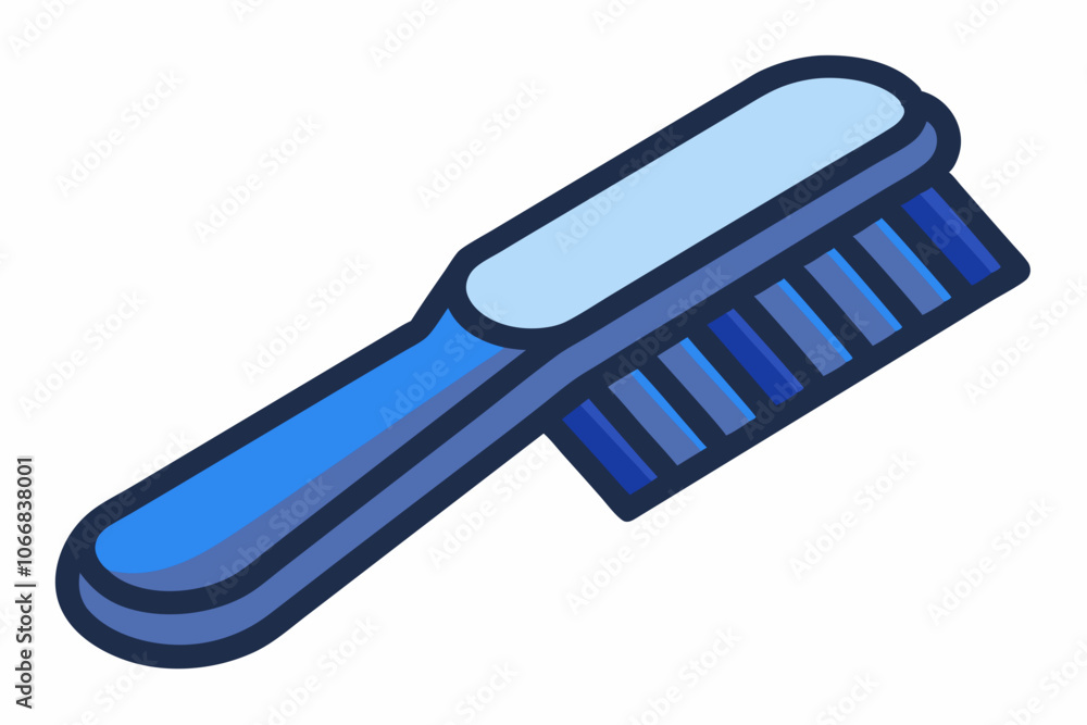 Blue clothes brush, isolated on white background Blue clothes brush, isolated on white background