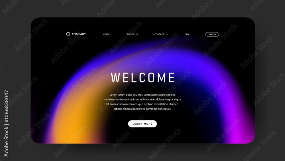 futuristic landing page with fluid gradient design futuristic landing page with fluid gradient design