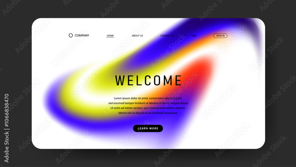 futuristic landing page with fluid gradient design futuristic landing page with fluid gradient design