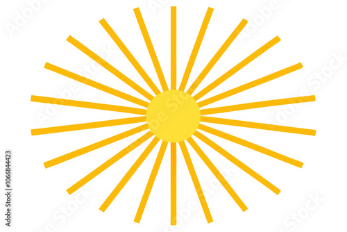 Radiant Sunbeams | isolated vector illustration on white background