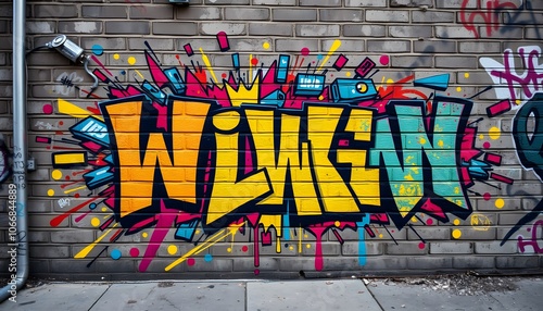 graffiti on the wall with letters