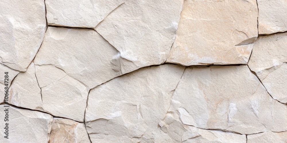 Textured stone wall with natural beige color and irregular patterns. Textured stone wall with natural beige color and irregular patterns.