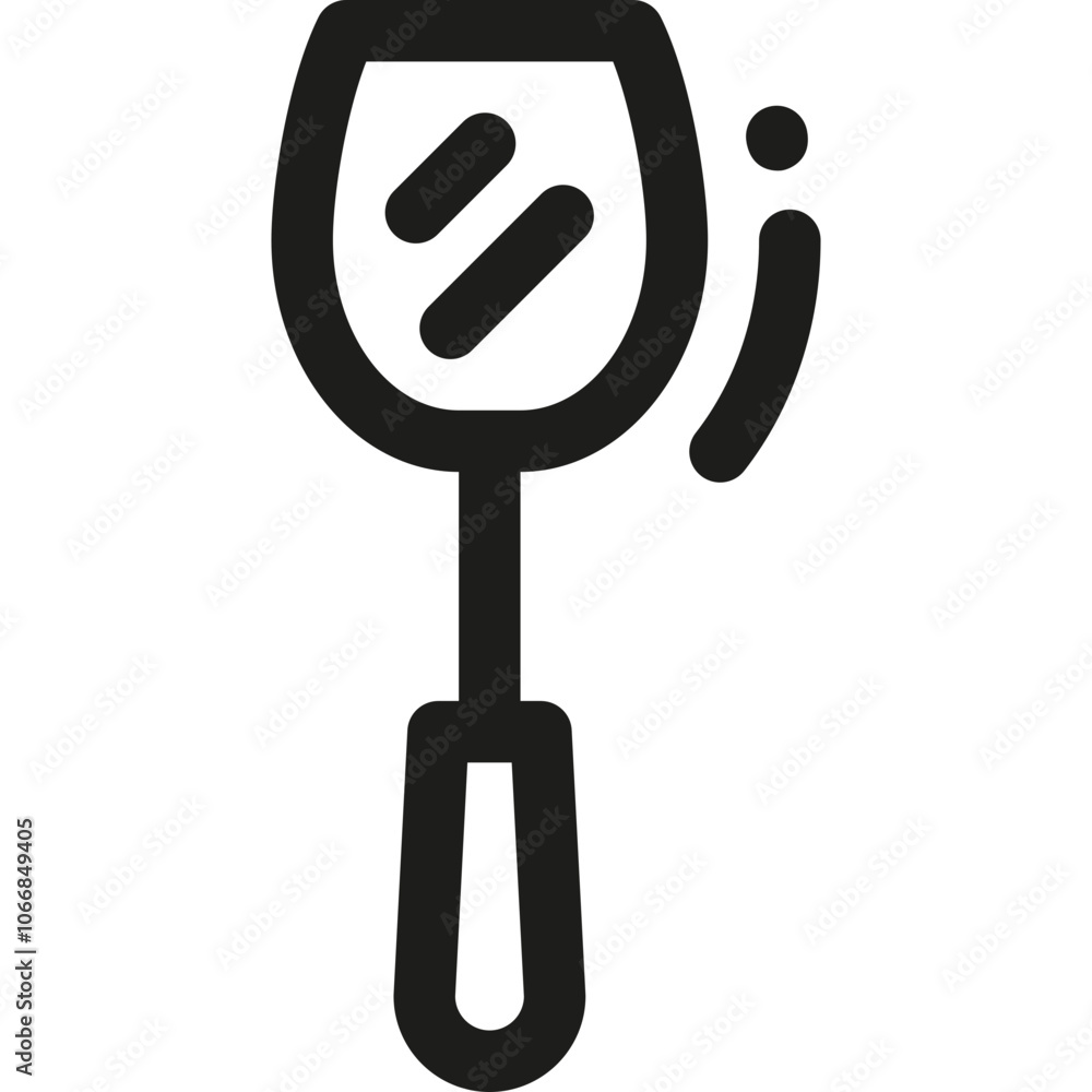 A minimalist design of a spatula on a plain background illustrating kitchen tools and cooking activities A minimalist design of a spatula on a plain background illustrating kitchen tools and cooking activities