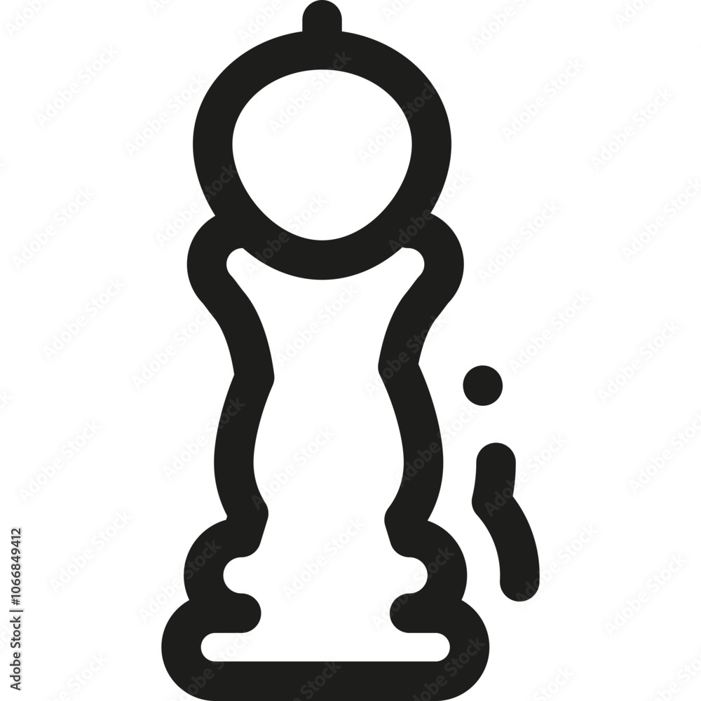 Simple black outline of a pepper grinder with pepper falling from its spout in a minimalist design style Simple black outline of a pepper grinder with pepper falling from its spout in a minimalist design style