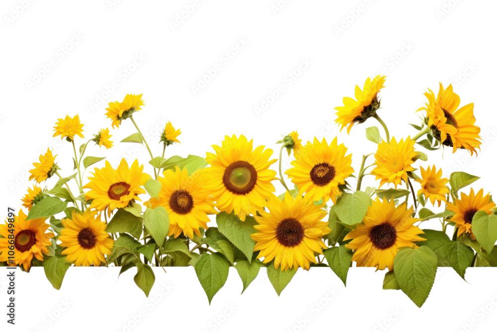 Obraz premium PNG Sunflower plant daisy leaf.