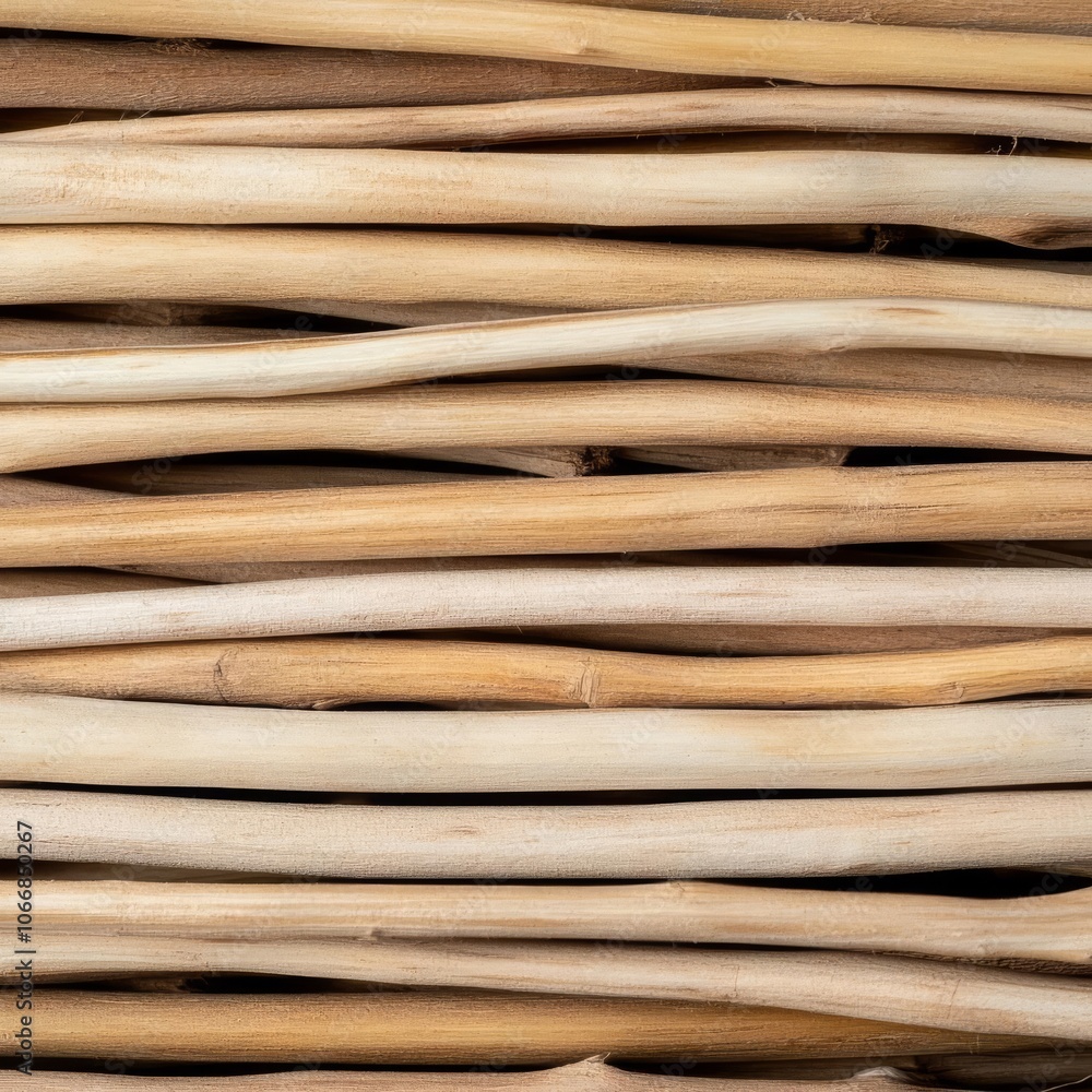 Fototapeta premium Traditional straw wall of rural dwelling, natural texture, earthy tones