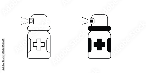 spray set icon with white background vector stock illustration