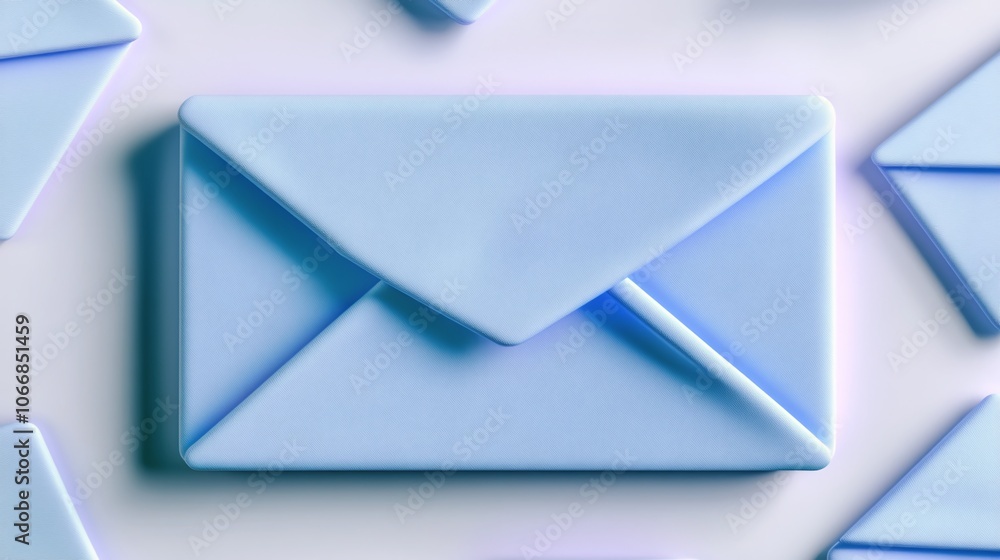 Blue Email Icon on Clean Background for Digital Use Blue Email Icon on Clean Background for Digital Use