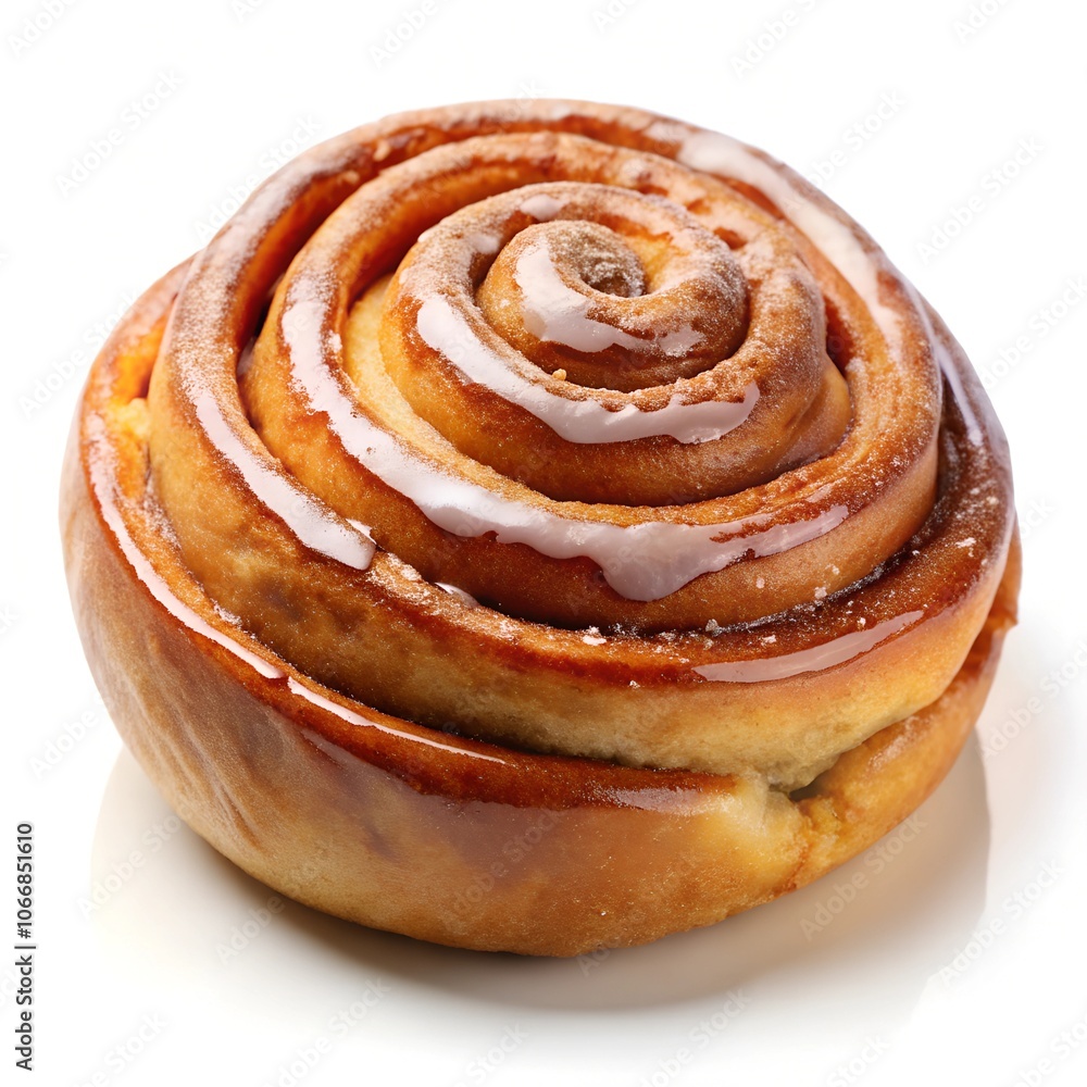 Cinnamon bun cinnamon dessert pastry on white. Cinnamon bun cinnamon dessert pastry on white.