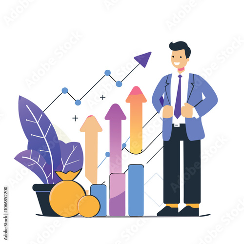  investment dividends growth increase profit  illustration