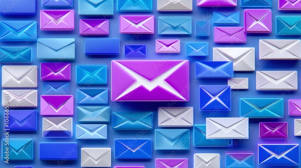 Colorful Email Icons Background Design Colorful Email Icons Background Design