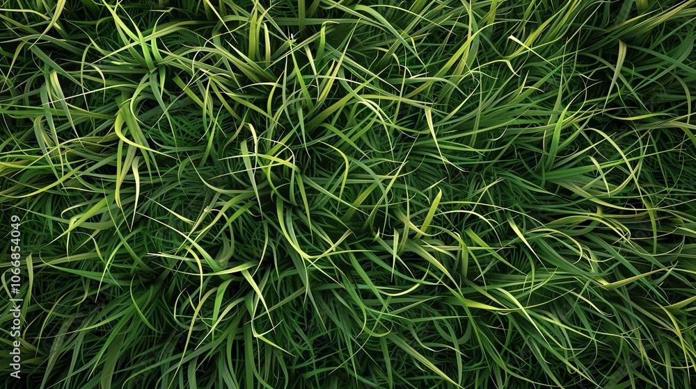 A close up of blades of green grass. A close up of blades of green grass.