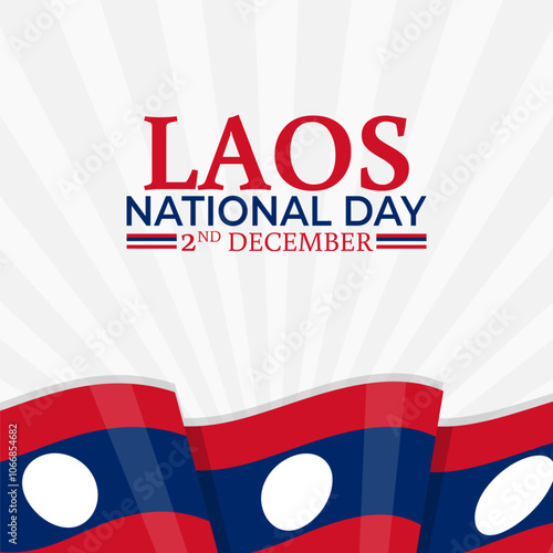 Vector illustration of Laos National Day social media template