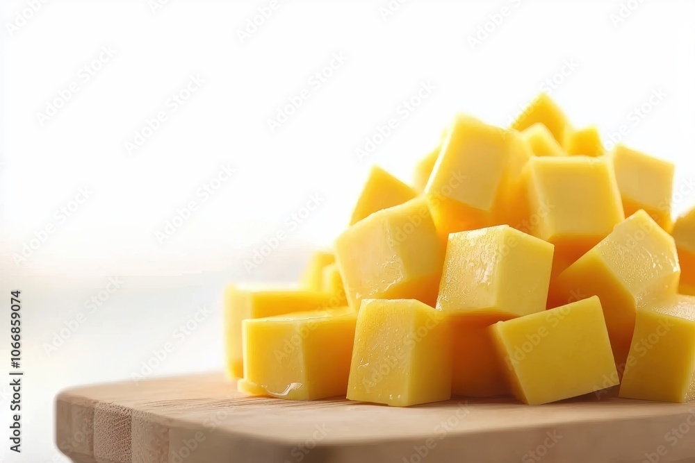 Stylized 3D Illustration of Kabocha Squash Cubes Stylized 3D Illustration of Kabocha Squash Cubes