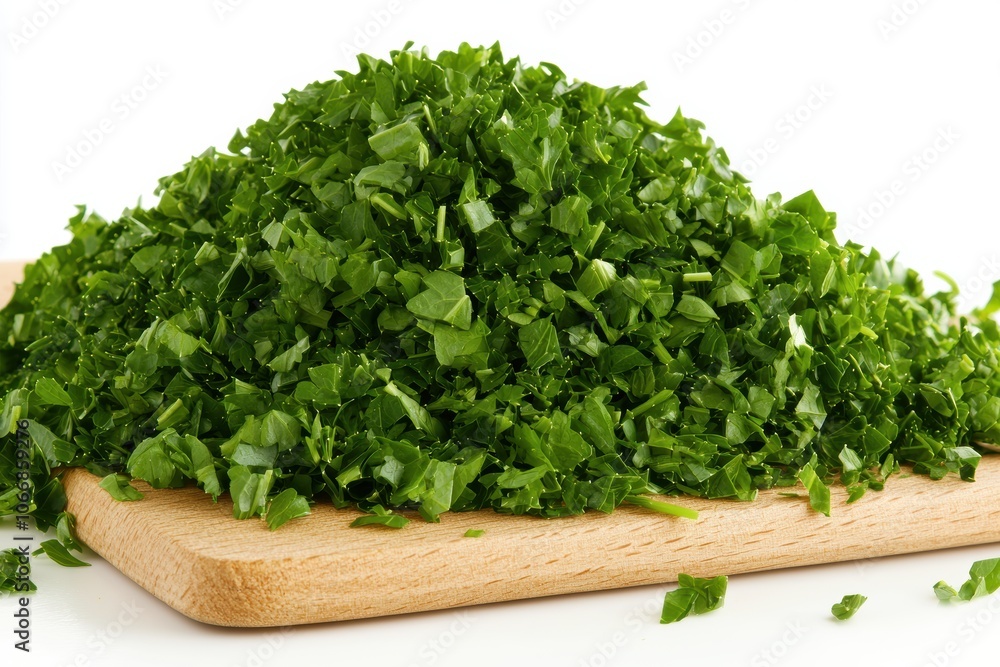Freshly Chopped Kale on a Wooden Cutting Board Freshly Chopped Kale on a Wooden Cutting Board