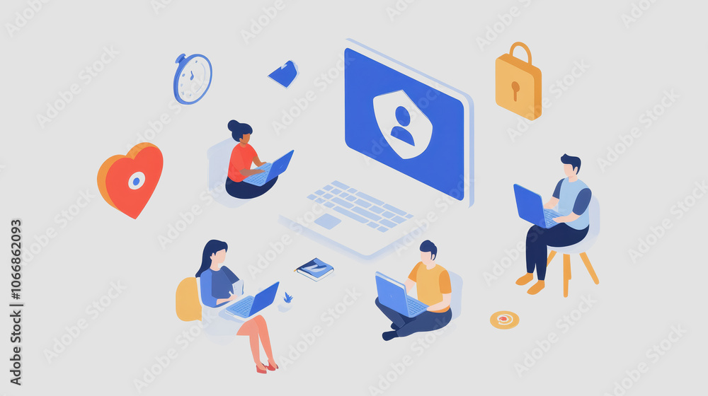 Fototapeta premium Cybersecurity Experts Conduct Penetration Test