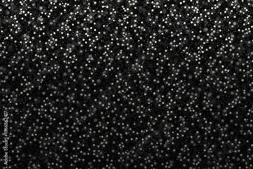 Deep black glitter texture with silver and dark sparkles luxurious and subtle, AI Generated