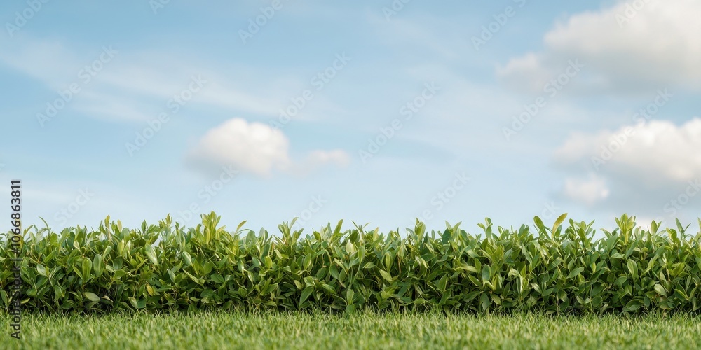 Lush green cornfield under a bright blue sky with fluffy clouds. Lush green cornfield under a bright blue sky with fluffy clouds.