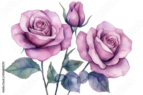 watercolor floral art, hand-painted watercolor rose set with realistic pink flowers for creative projects, decor, design, and floral clipart