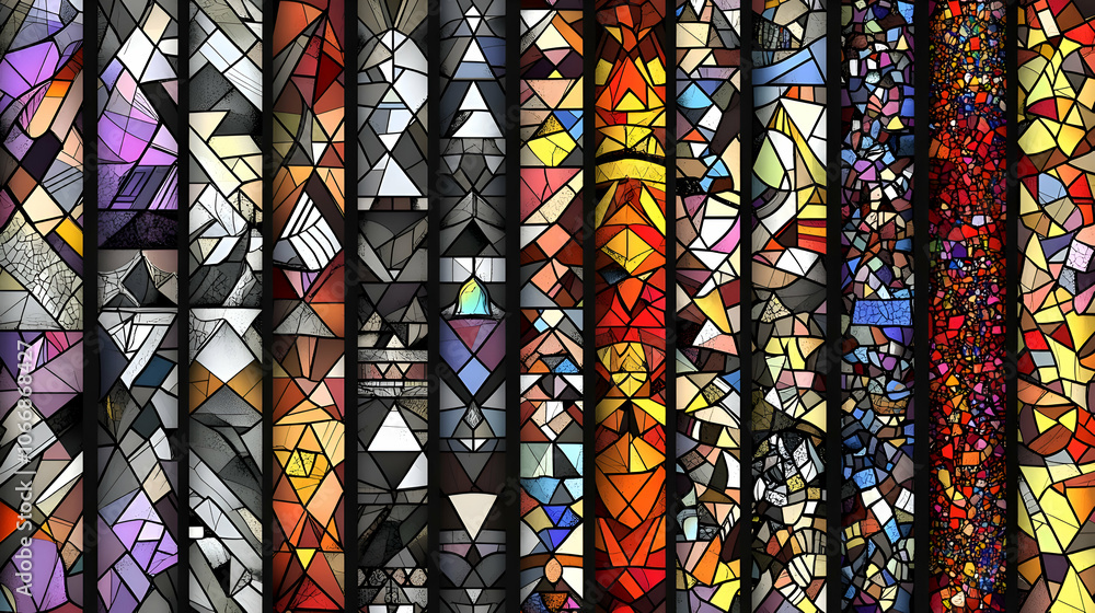 Abstract geometric pattern in vibrant colors. Abstract geometric pattern in vibrant colors.