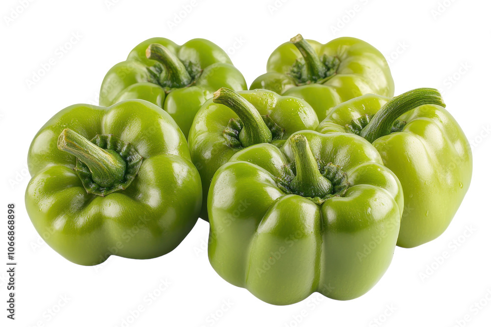 Fresh green bell peppers arranged together on a light background ideal for healthy cooking ideas Fresh green bell peppers arranged together on a light background ideal for healthy cooking ideas