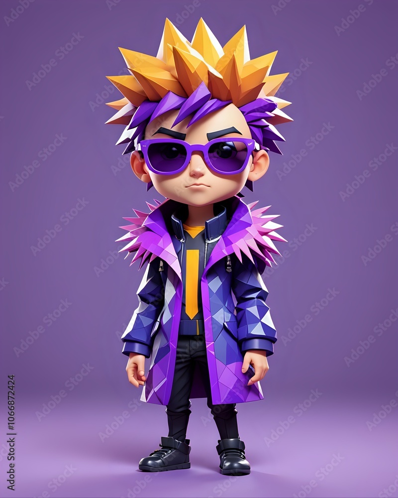 A stylish chibi character Ai-generated image A stylish chibi character Ai-generated image