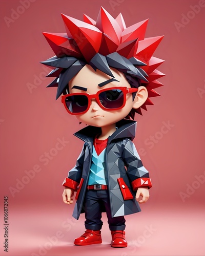 A stylish chibi character Ai-generated image