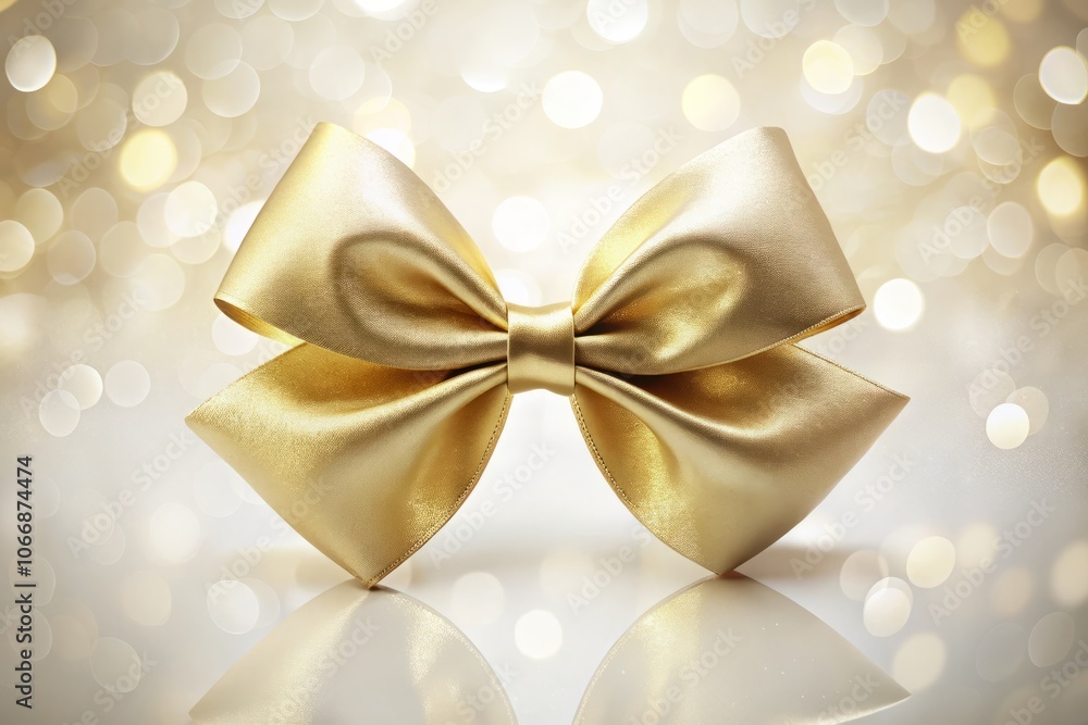 Elegant Gold Bow on Crisp White Background for Surreal Photography, Capturing Refined Beauty and Whimsical Charm in an Artistic Composition for Visual Delight Elegant Gold Bow on Crisp White Background for Surreal Photography, Capturing Refined Beauty and Whimsical Charm in an Artistic Composition for Visual Delight