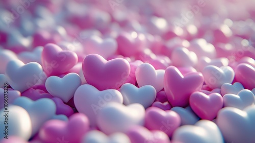 Pink & White Hearts.