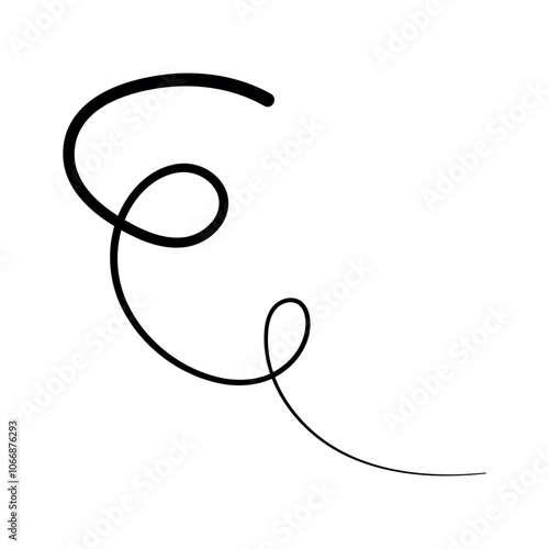 Vector line shape. Decorative line