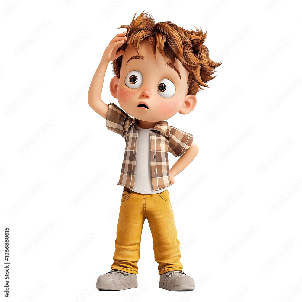 Animated Character in a Casual Outfit Animated Character in a Casual Outfit