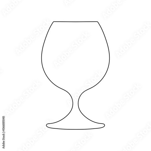 glass of cognac vector icons