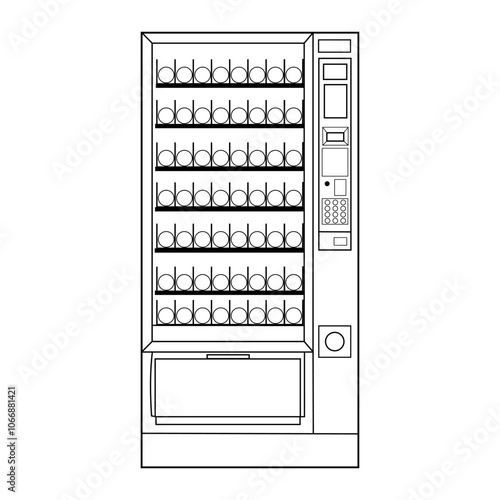 vending machine for snacks vector icons