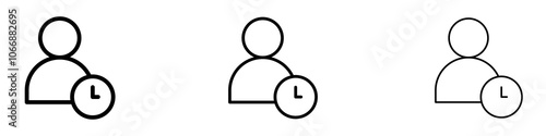 Patience icon in stroke line.