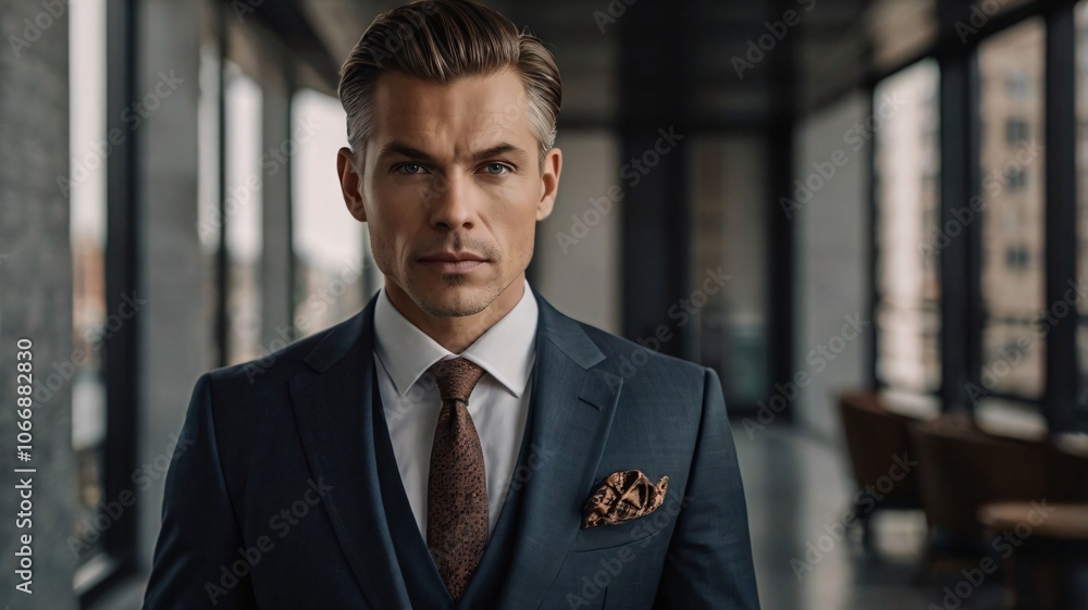 Confident Businessman in Suit. Confident Businessman in Suit.