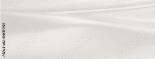 The background is a smooth, flowing white background with a silky texture. The white background adds a soft, elegant touch. Smooth elegant silk fabric texture background vector