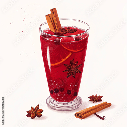 mulled wine with spices