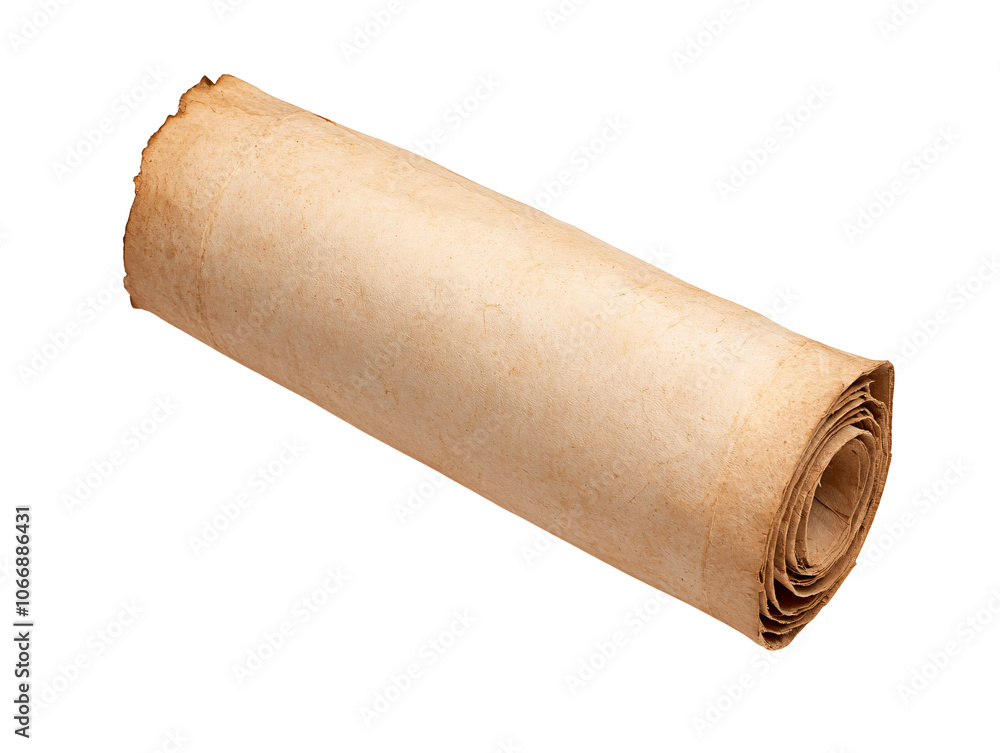 a roll of paper on a white background a roll of paper on a white background
