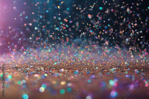 Wallpaper Mural Holographic glitter particles floating in the air catching various hues in natural light, AI Generated Torontodigital.ca